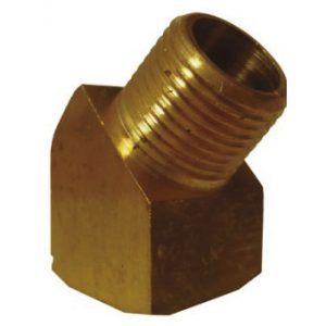 Conexión Codo 45º NPT macho-hembra